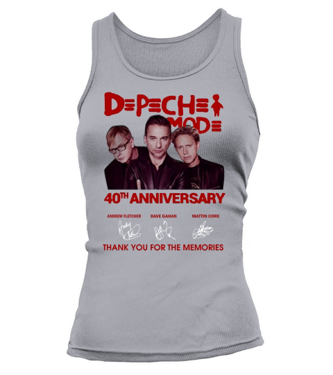 Depeche Mode 40th anniversary 1980 2020 signatures thank you for the memories shirt Tank top Woman