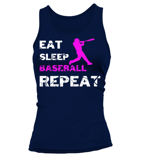 EAT SLEEP BASEBALL REPEAT Tank top Woman