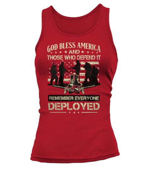 God bless america and those who defend it remember everyone deployed Tank top Woman