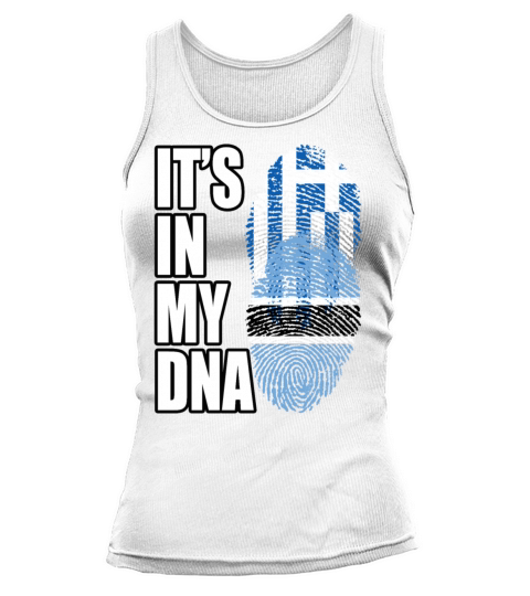 Greek And Botswanan Mix Heritage DNA Flag Tank top Woman