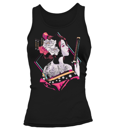 Japanese Samurai Cherry Blossom Sakura Geiko Tank top Woman