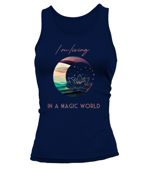 Magic Spiritual Desert Moon Water Lily Tank top Woman