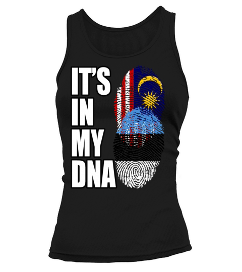Malaysian And Estonian Mix Heritage DNA Flag Tank top Woman