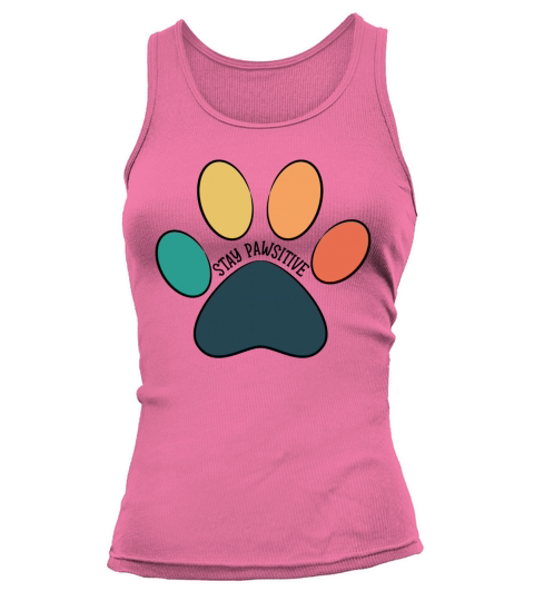 Paw Print - Stay Pawsitive Vintage Black Text Tank top Woman
