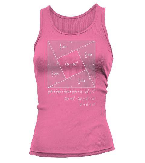 Pythagorean Theorem Algebraic Proof Math TShirt Tank top Woman