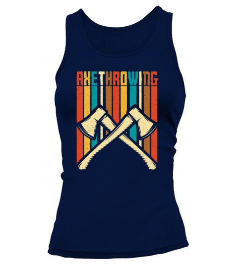 Retro Vintage Style Axe Throwing - Funny Axe Tank top Woman