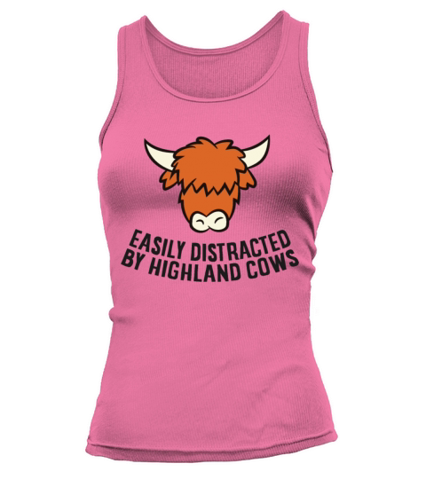 Scottish Highland Cow Easily Distracted By Tank top Woman