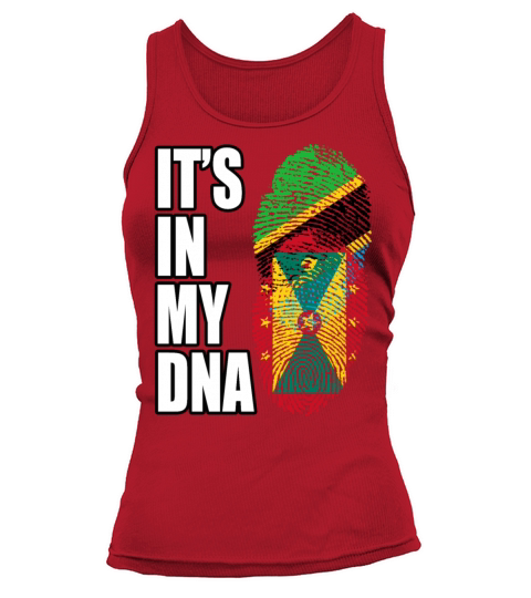 Tanzanian And Grenadian Vintage Heritage DNA Flag Tank top Woman