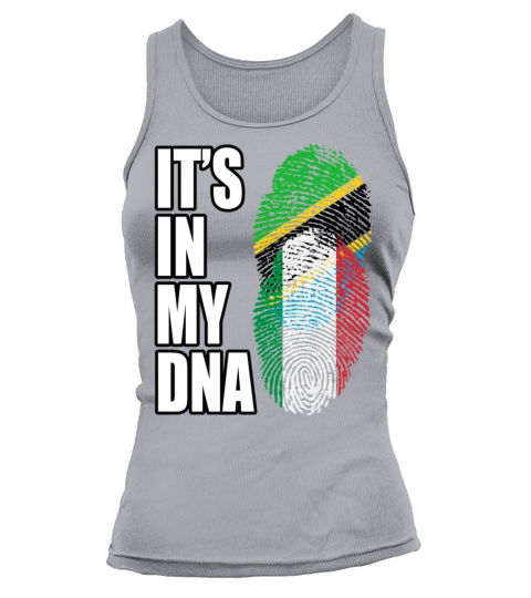 Tanzanian And Italian Vintage Heritage DNA Flag Tank top Woman