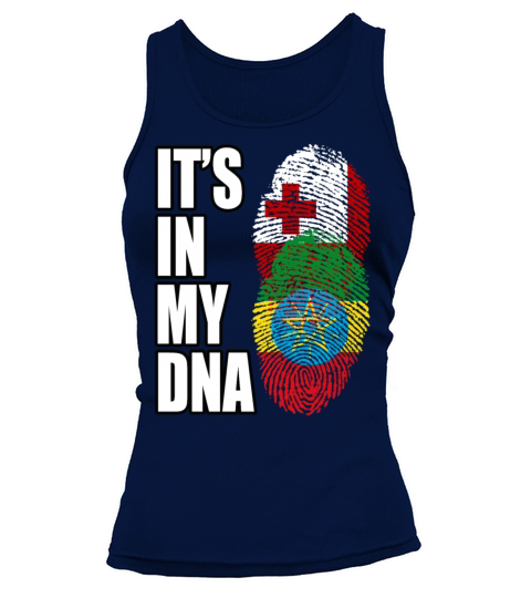Tongan And Ethiopian Mix Heritage DNA Flag Tank top Woman