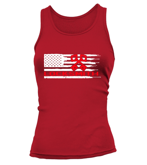 US Flag Patriotic Locksmith Lock Picking Tank top Woman