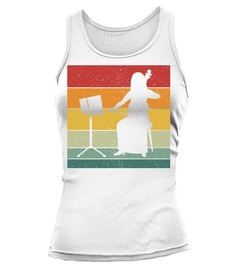Vintage Retro Double Bass Vintage Music Tank top Woman