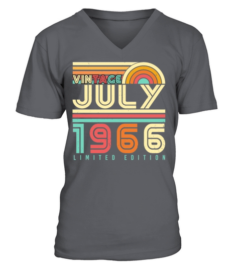 1966 In July Retro V-Neck T-shirt