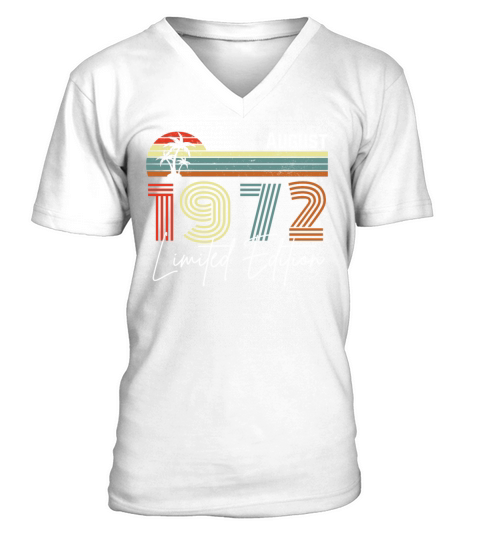 40 Years August 1982 Vintage Limited Edition V-Neck T-shirt