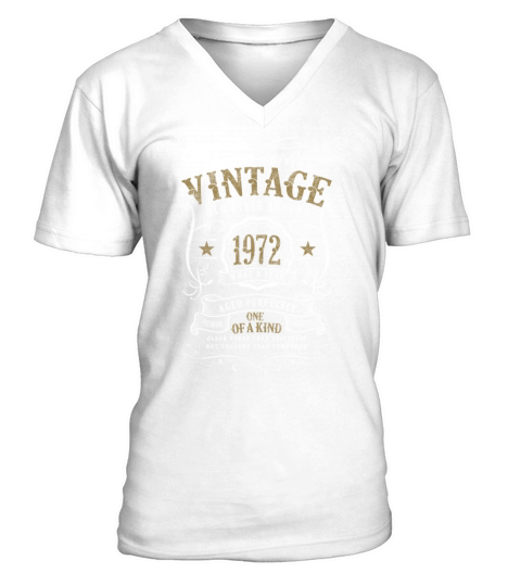 50th Birthday Old Style Legend Vintage 1972 V-Neck T-shirt