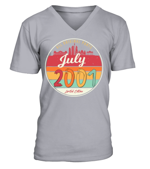 Birth Month July 2001 V-Neck T-shirt