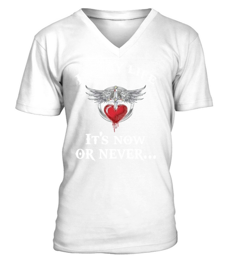 Bon Jovi its my life its now or never V-Neck T-shirt