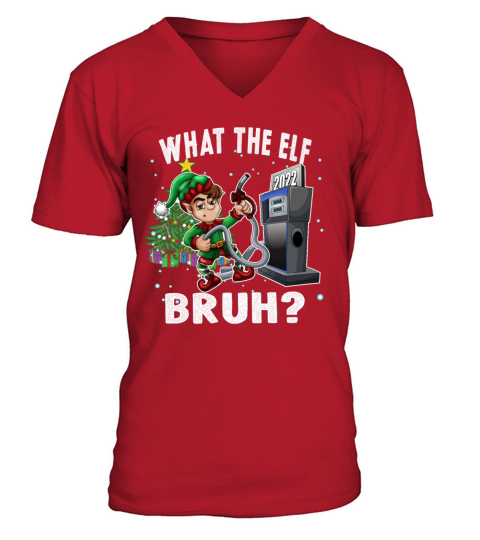 Elf Pumping Gas for Christmas 2022 Funny V-Neck T-shirt