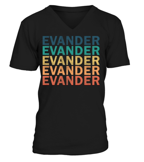Evander Name T Shirt - Evander Vintage Retro Name V-Neck T-shirt