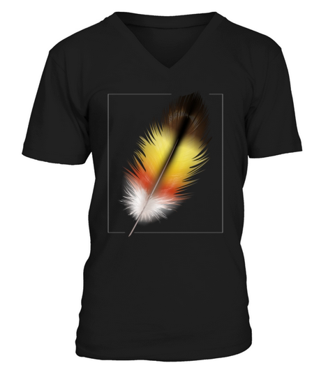 feather V-Neck T-shirt