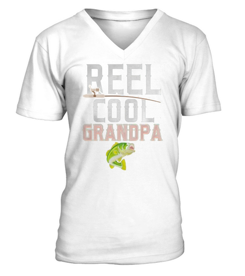 Fishing Grandpa T Shirt - Funny Quote Fisherman Gift Idea V-Neck T-shirt