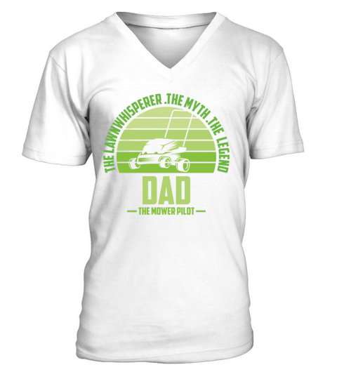 Funny Dad Lawn Mowing Shirt Lawn Mower Mow Summer V-Neck T-shirt