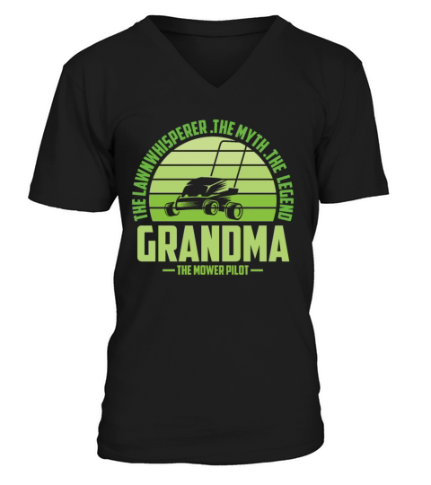 Funny Grandma Lawn Mowing Shirt Lawn Mower Mow Sum V-Neck T-shirt