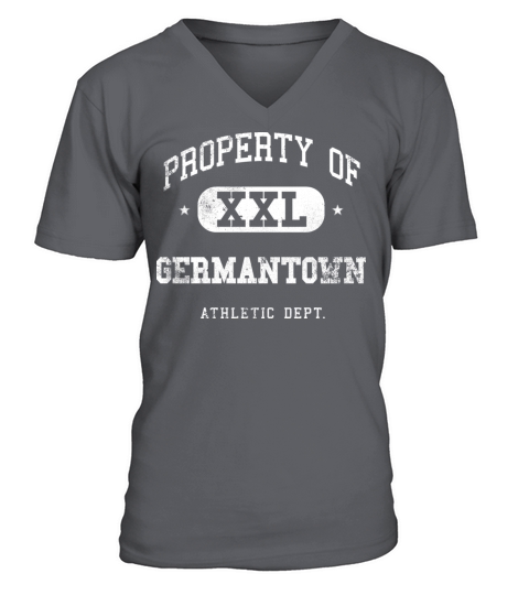 Germantown XXL Property of Athletic Department V-Neck T-shirt