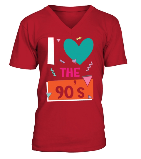 I Love The 90s 1990 Vintage Nineties Party 1990s V-Neck T-shirt