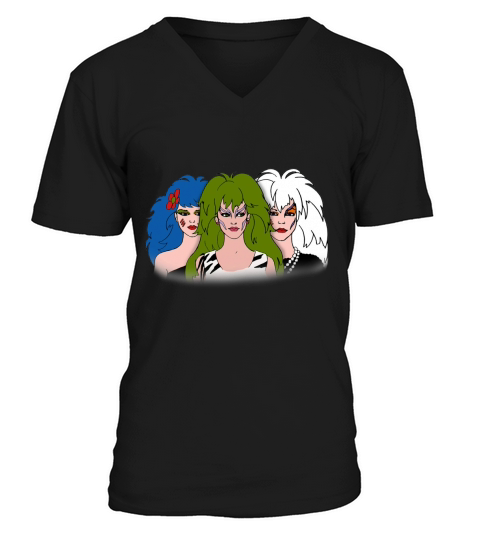Jem and the Holograms-The Misfits-Group Color shirt V-Neck T-shirt