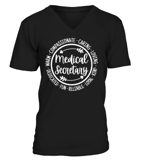 Medical Secretary Doctor Nurse Assistants Vintage V-Neck T-shirt