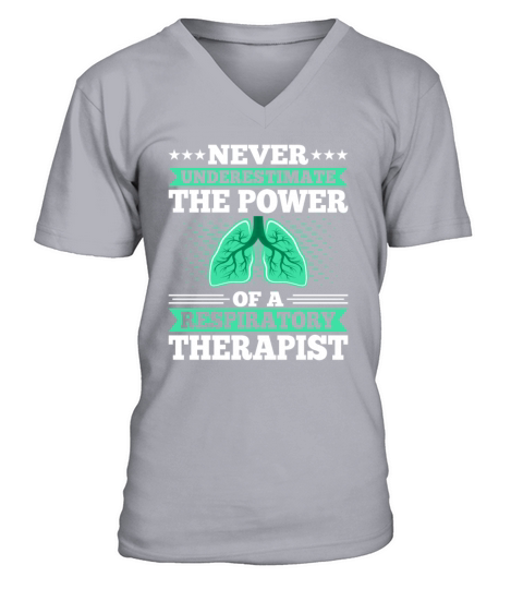 Never Underestimate The Power of an RT - Lungs V-Neck T-shirt