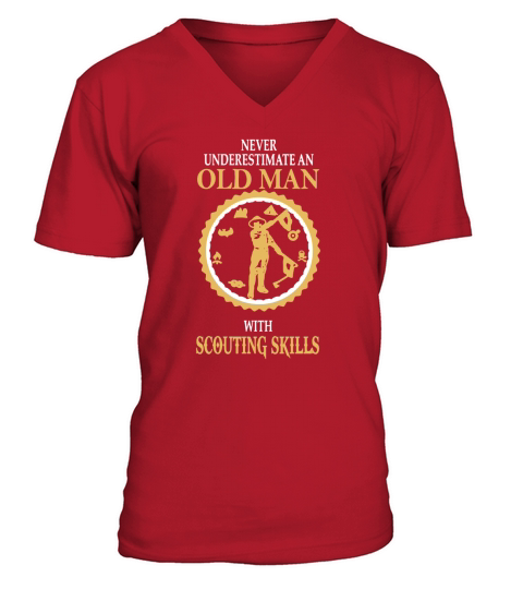 Old Man With Scouting Skills T Shirt V-Neck T-shirt