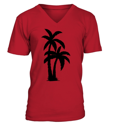 palm trees V-Neck T-shirt