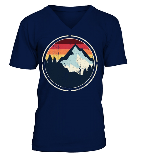 Retro vintage mountain bike V-Neck T-shirt