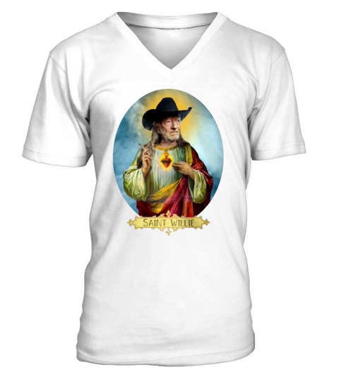 Saint Willie Nelson Prayer Candle shirt V-Neck T-shirt