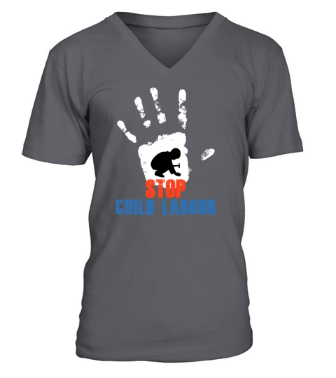 STOP child labour V-Neck T-shirt
