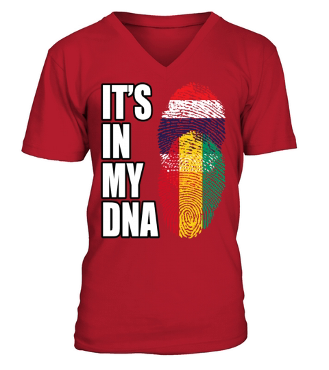 Thai And Guinean Vintage Heritage DNA Flag V-Neck T-shirt
