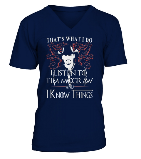 Tim McGraw I KNOW THINGS V-Neck T-shirt