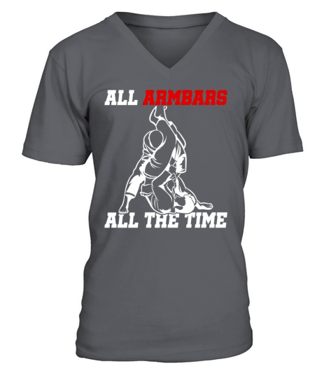 Vintage Jiu Jitsu All Armbars All the Time Grappl V-Neck T-shirt