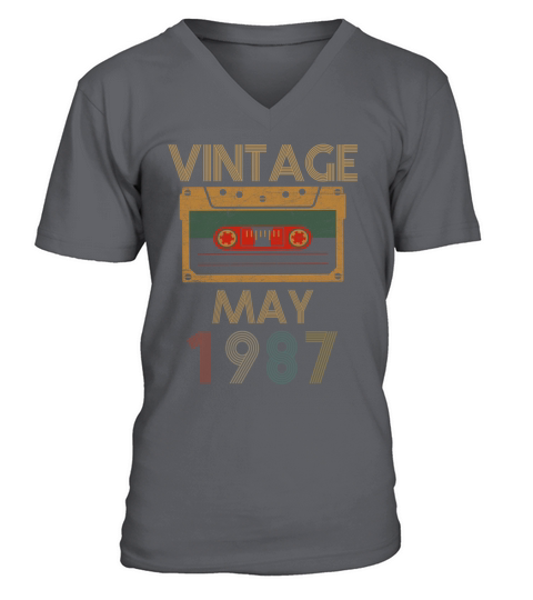 Vintage may 1987 V-Neck T-shirt