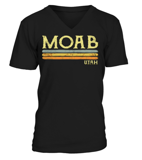 Vintage Moab Utah Ut Love Souvenir V-Neck T-shirt
