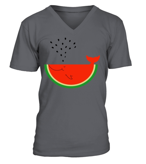 Watermelon Whale V-Neck T-shirt