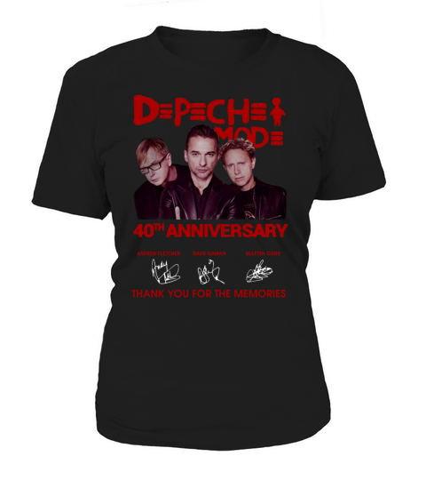 Depeche Mode 40th anniversary 1980 2020 signatures thank you for the memories shirt Women's T-Shirt