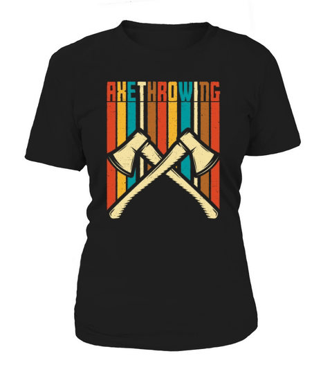 Retro Vintage Style Axe Throwing - Funny Axe Women's T-Shirt