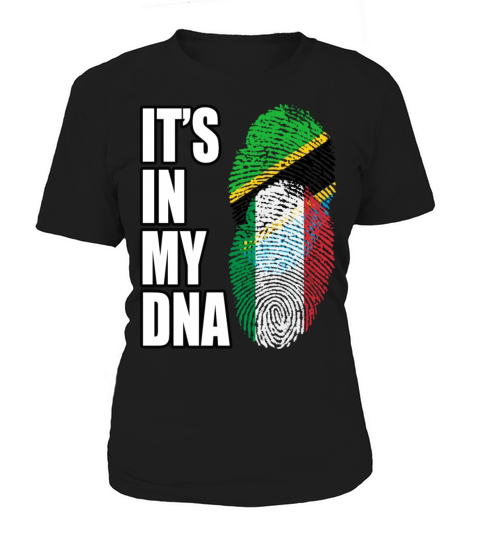 Tanzanian And Italian Vintage Heritage DNA Flag Women's T-Shirt