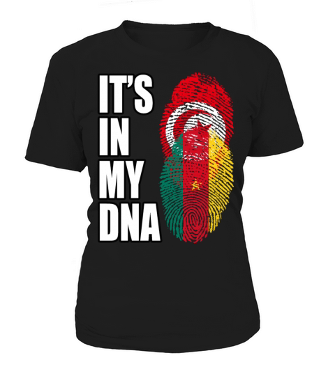 Tunisian And Cameroonian Mix Heritage DNA Flag Women's T-Shirt
