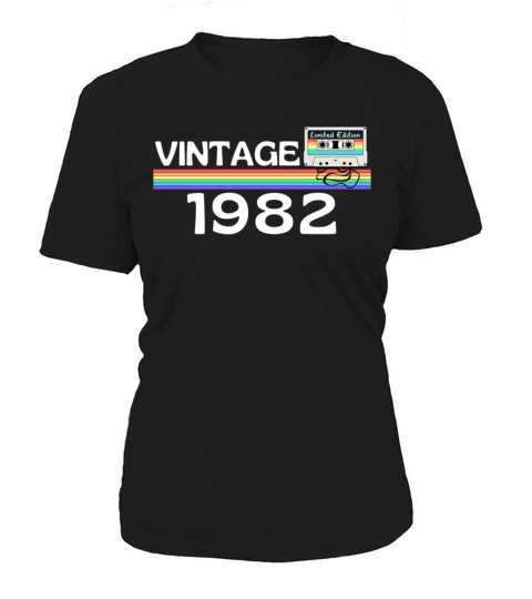 Vintage 1982 Rainbow Cassette Women's T-Shirt