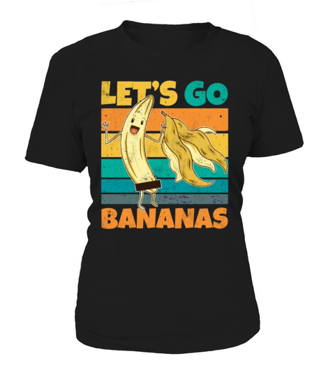 Vintage Lets Bananas Funny Stripped Banana Women's T-Shirt