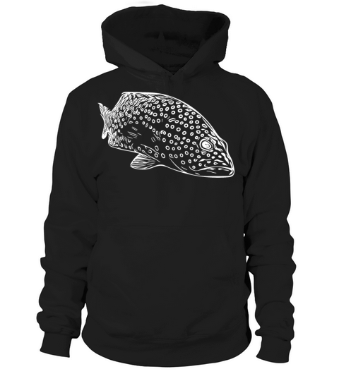 Elegant Vintage Spotted Grouper Hoodie Unisex